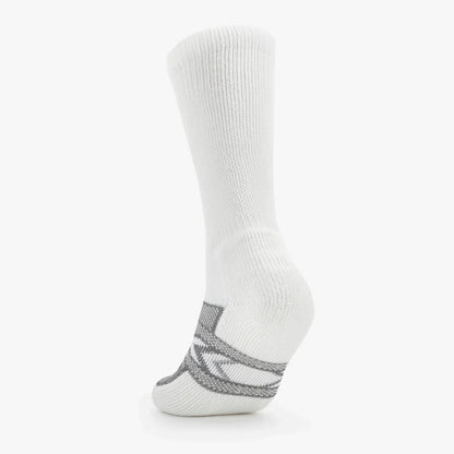 12 Hour Shift Socks - Unisex Over The Calf White/Grey
